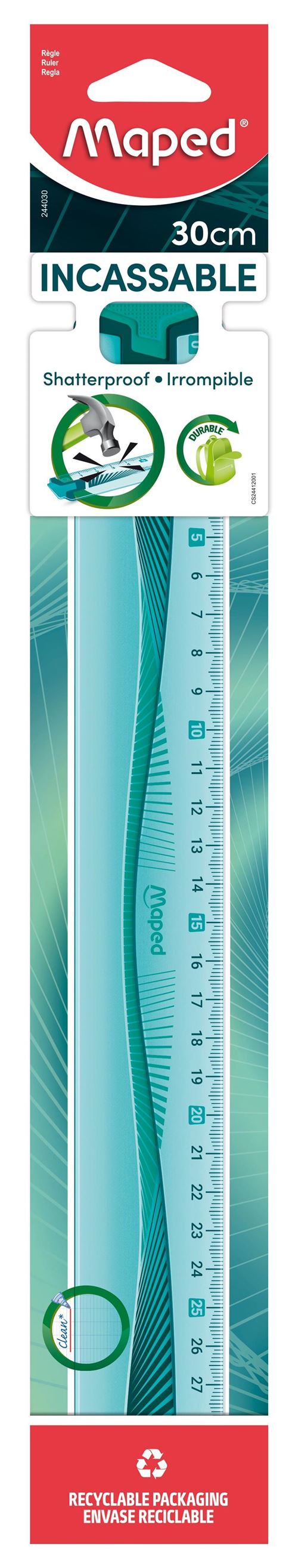 Règle Plate Flex Maped 30 Cm Modèle Aléatoire
