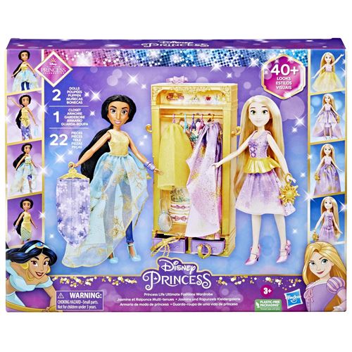 Poupée Disney Princesses Le Dressing de Jasmine et Raiponce