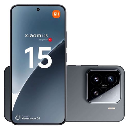 Smartphone Xiaomi 15 6,36 5G Double Nano SIM 512 Go Noir conçu avec Leica