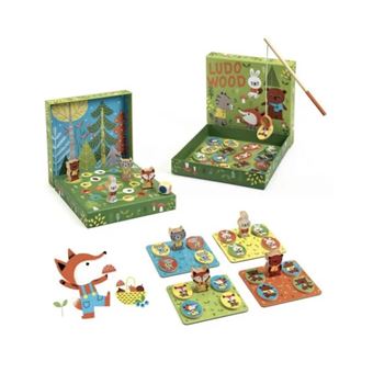 Jeu découverte Djeco Ludo Wood Coffret 4 Jeux