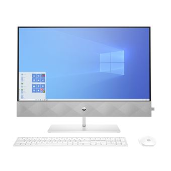 PC HP Pavilion D1246NF 27" QHD Intel Core i7-11700 16 Go RAM 512 Go SSD + 1 To HDD Blanc et gris Reconditionné