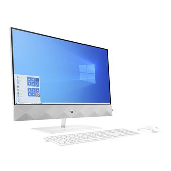 PC HP Pavilion D1246NF 27" QHD Intel Core i7-11700 16 Go RAM 512 Go SSD + 1 To HDD Blanc et gris Reconditionné