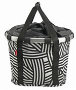 Panier KlickFix Bikebasket Zebra Noir et Blanc