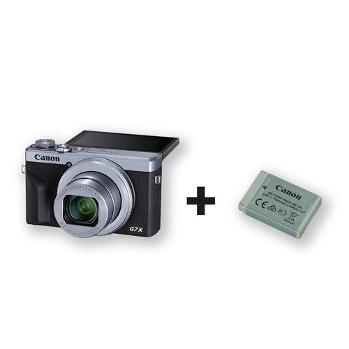 Pack Compact Canon PowerShot G7X Mark III Argent + 2éme batterie incluse