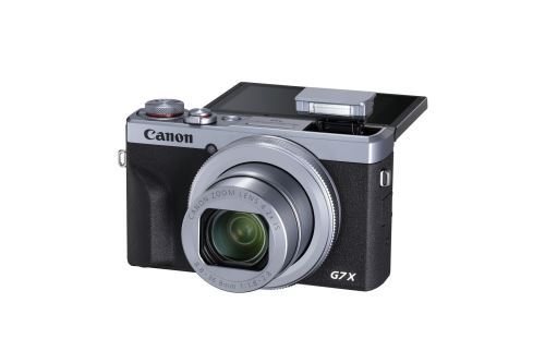 Canon PowerShot G7X Mark III Vlogging-Kompaktkamera, Silber + 2