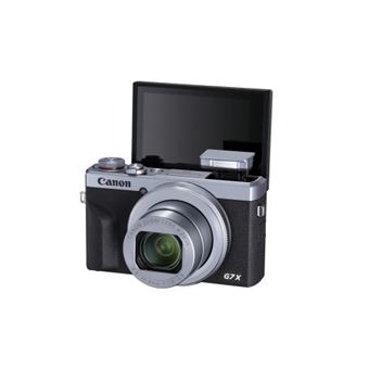 Canon PowerShot G7X Mark III Vlogging-Kompaktkamera, Silber + 2