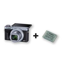 Pack Compact Canon PowerShot G7X Mark III Argent + 2éme batterie incluse
