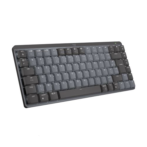 Logitech Master Series MX Mechanical Mini - Toetsenbord - backlit - draadloos - Bluetooth LE - AZERTY - Frans - toetsschakelaar: tactiele stilte - grafiet