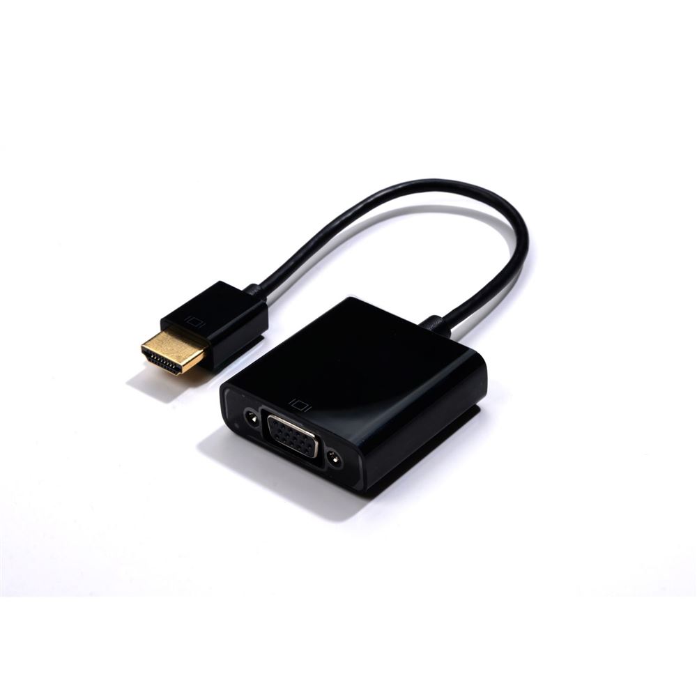 Convertisseur HDMI vers VGA Temium 0.2 m Noir Connectique Audio