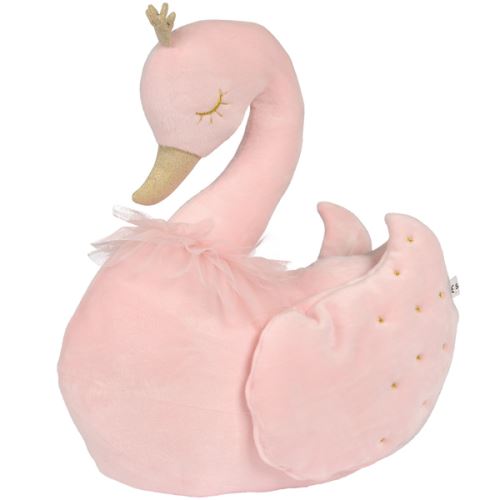 Coussin cygne Nicotoy Rose