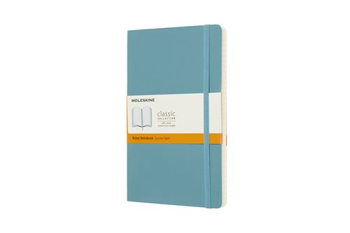 Mlsk Bleu Carnet Classique Grand Format Ligné Moleskine Couverture Souple