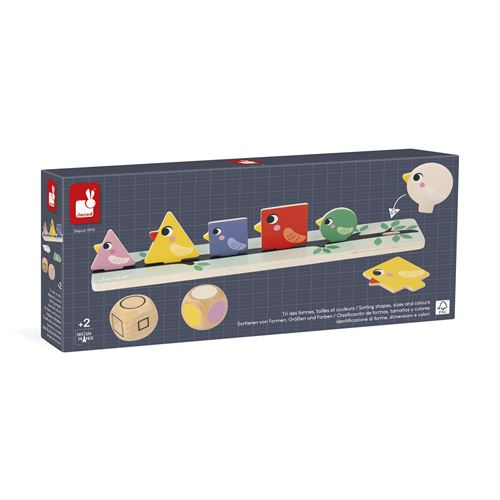 Janod Jeu Couleur Et Forme Tri Des Formes Couleurs Et Tailles Oiseaux