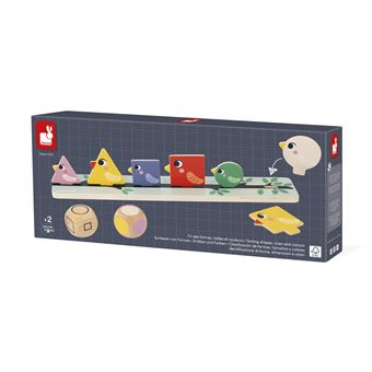 Jeu couleur et forme Janod Tri des formes couleurs et tailles Oiseaux