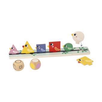 Jeu couleur et forme Janod Tri des formes couleurs et tailles Oiseaux