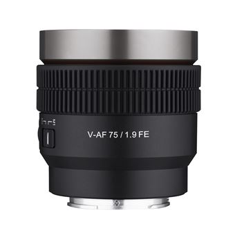 Objectif hybride vidéo Samyang V-AF 75mm T1,9 noir pour Sony FE