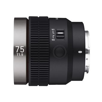 Objectif hybride vidéo Samyang V-AF 75mm T1,9 noir pour Sony FE