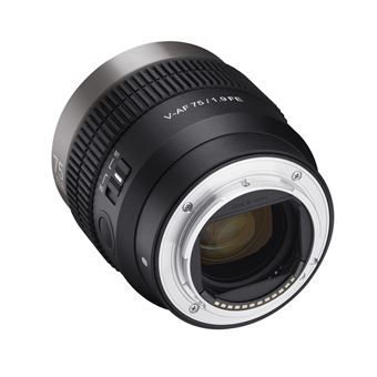 Objectif hybride vidéo Samyang V-AF 75mm T1,9 noir pour Sony FE