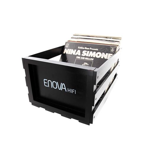 Enova hifi Vinyl Box Storage 120 Black - Vbs 120 Bl - Caisse Stockage 120 LP - Finition Noire