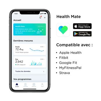 Pese personne Withings Body+ blanche pas cher - Pèse-personne