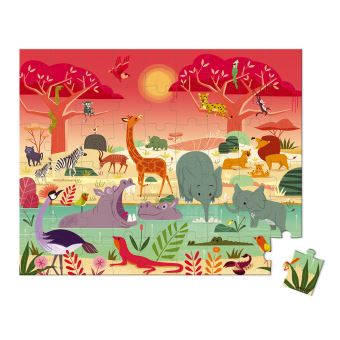 Puzzle Janod Réserve animalière 54 pièces