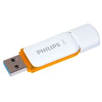 Clé USB Philips Snow 2.0 128 Go Blanc et orange