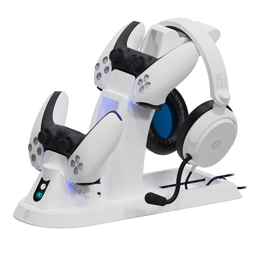 Station Gaming Just For Games Stealth Ultimate avec Casque pour PS5 Blanc