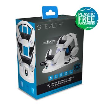 Station Gaming Just For Games Stealth Ultimate avec Casque pour PS5 Blanc