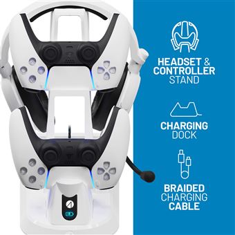 Station Gaming Just For Games Stealth Ultimate avec Casque pour PS5 Blanc