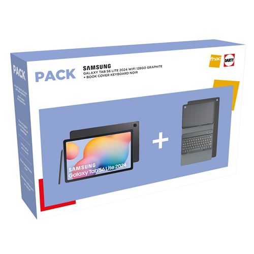 Pack Tablette Tactile Samsung Tab S6 Lite 2024 10,4 128 Go Graphite + Book cover keyboard