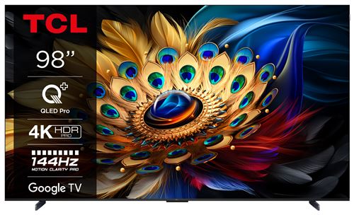 TV LED Tcl 98C69B 248 cm 4K UHD 2024 Aluminium brossé