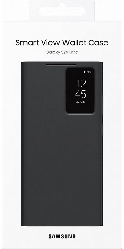Etui Smart View avec porte-carte pour Samsung Galaxy S24 Ultra Noir