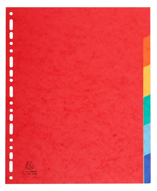 Intercalaires 6 positions A4 maxi Exacompta Carte lustré Véritable