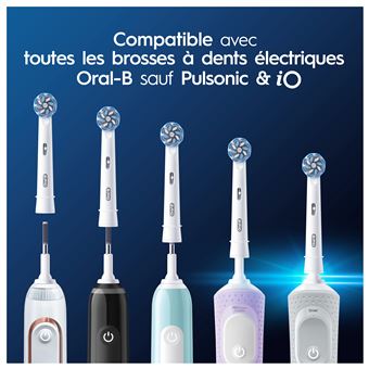 Lot De 8 Têtes De Rechange Oral-B Sensitive Clean - Compatibles Braun - Neuf Sous Blister