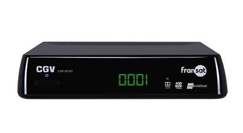 Récepteur Satellite CGV HD E-SAT HD-W5 Fransat Noir
