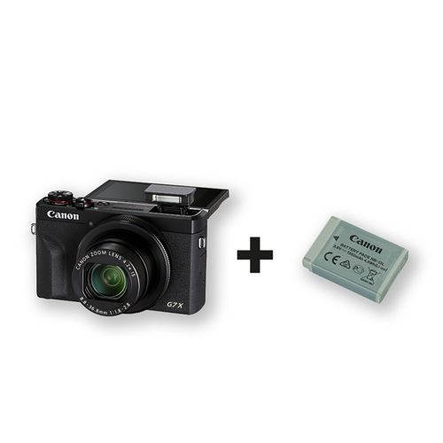 Pack Compact Canon PowerShot G7X Mark III Noir + 2éme batterie incluse