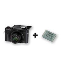 Pack Compact Canon PowerShot G7X Mark III Noir + 2éme batterie incluse