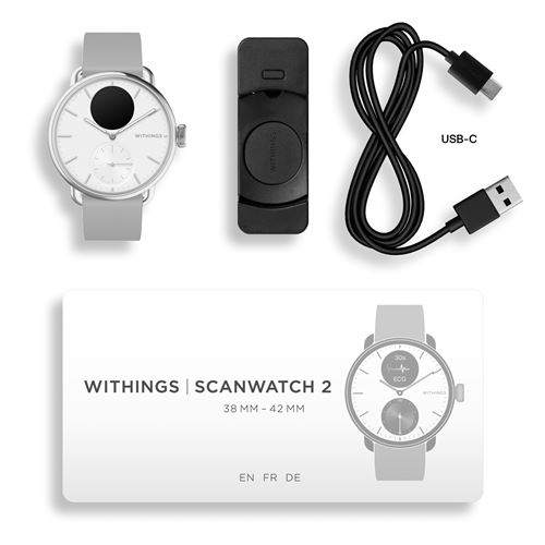 Soldes Withings ScanWatch 38 mm rose or gris 2024 au meilleur prix