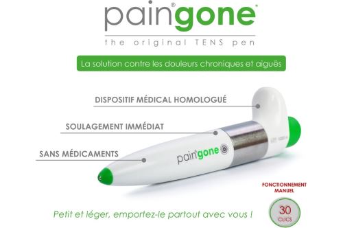 Paingone Plus stylo TENS - Soulagement de la Douleur - Electrostimulation