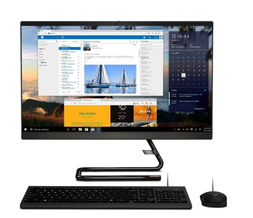PC Tout-en-un Lenovo IdeaCentre AIO A340-24IWL F0E80027FR 23.8 128Go SSD + 1To HDD 8Go RAM Core i7-8265U Intel HD Graphics