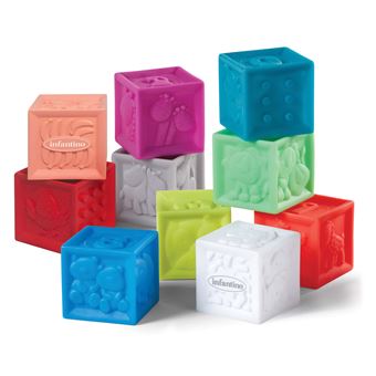 Sac vinyl 10 cubes souples Infantino