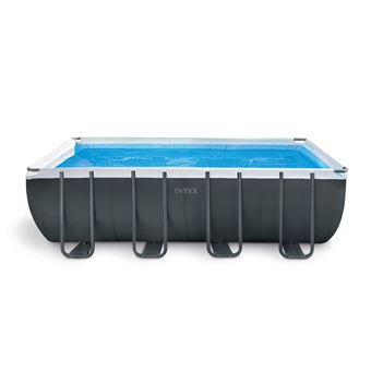 Piscine tubulaire Intex - Rectangulaire - Ultra XTR - 5,49 x 2,74 x 1,32 m - Gris Clair