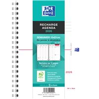 Agenda Oxford Voyage Civil Semainier Spiralé 10x15cm Année 2025 Noir