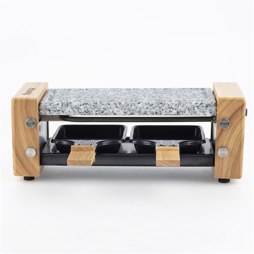 Raclette H.Koenig WOD2 et Pierre à cuire 350 W Gris et Beige
