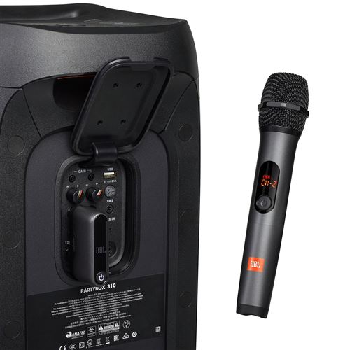 Haut-Parleur Portable Rechargeable Avec 2 Microphones Sans Fil VHF