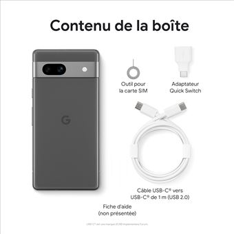 Smartphone Google Pixel 7a 6.1" 5G Double SIM 128 Go Blanc Neige