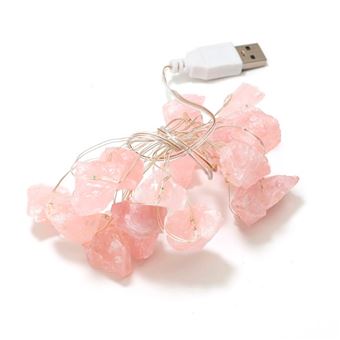 Guirlande lumineuse intérieur en quartz Rose