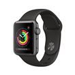 Apple Watch Series 3 38 mm Boîtier en Aluminium Gris sidéral avec Bracelet Sport Noir