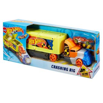 Hot Wheels Camion Crash transporteur pour carambolages de voitures,  jouet les Prix d'Occasion ou Neuf