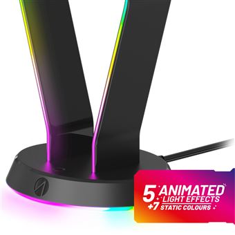 Stand pour Casque Just For Games Stealth Light Up Noir