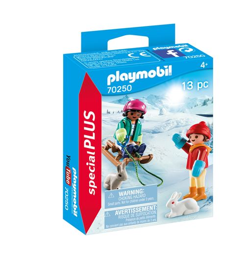 Playmobil Specialplus 70250 Enfants Avec Luge